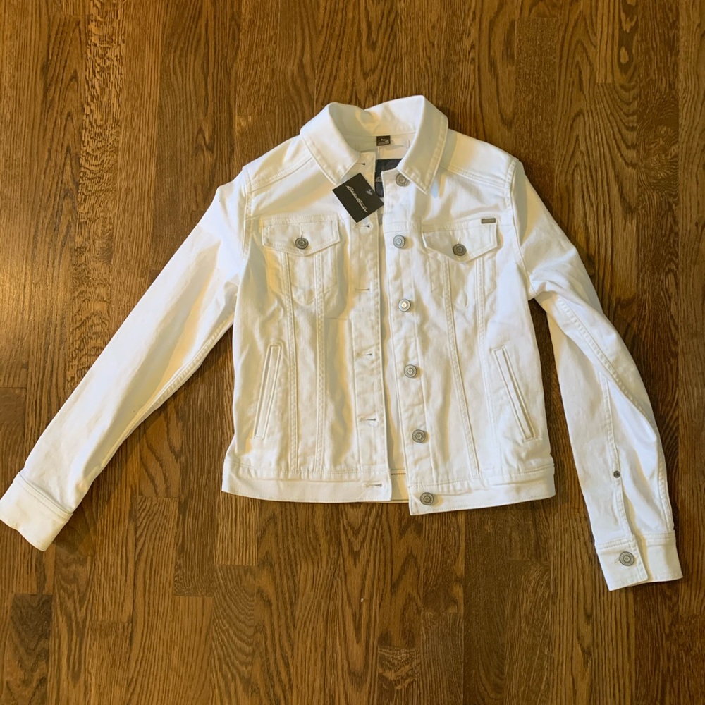 Eddie Bauer white denim jacket